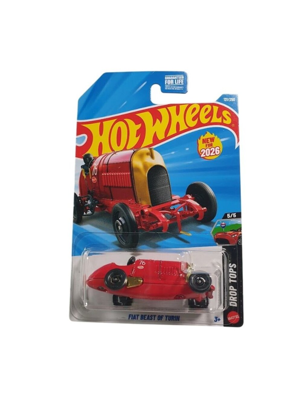 Hot Wheels Fiat Beast Turin Red Gold Drop Tops Series 5/5 Limited Edition 2026